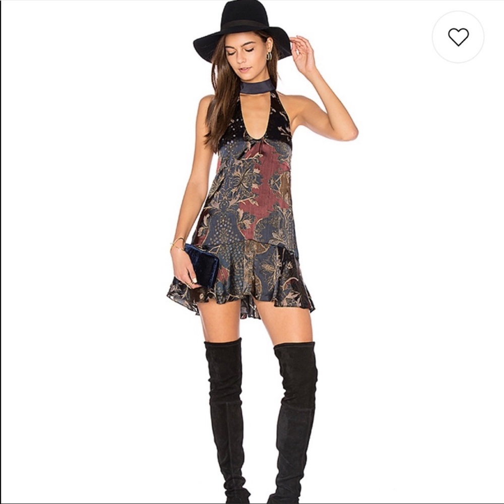 Free People Lady Love Tunic Dress in Navy